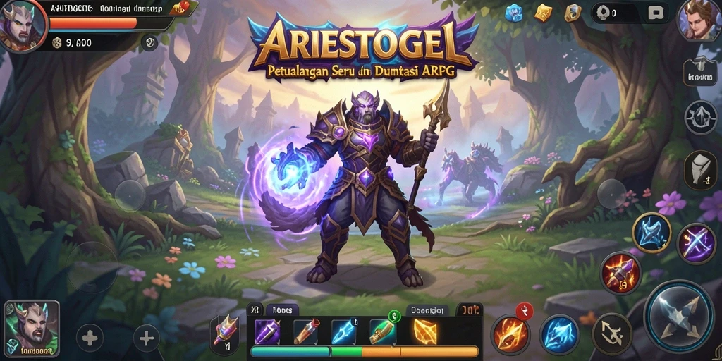Tampilan gameplay ARIESTOGEL yang menegangkan dan penuh aksi.