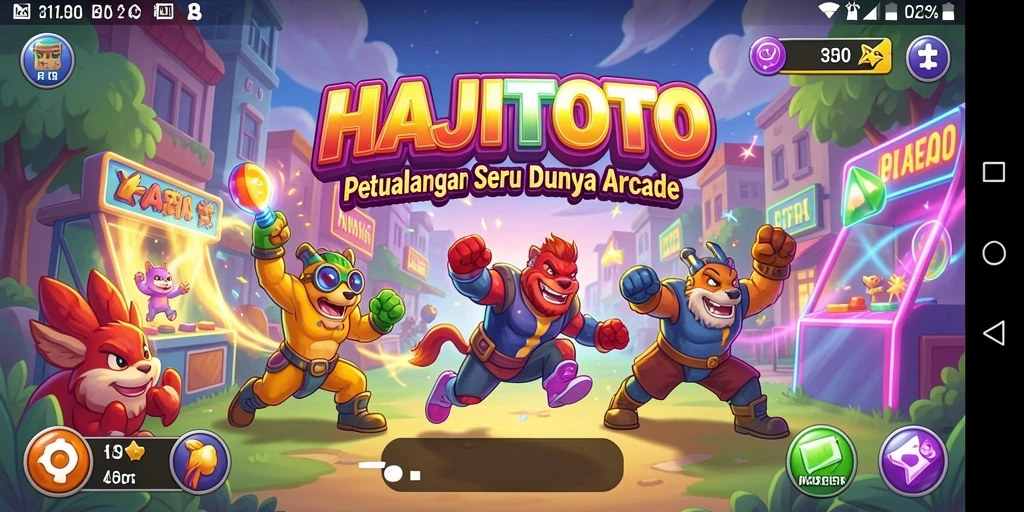 Screenshot menampilkan aksi seru dalam gameplay <strong>HAJITOTO</strong> di dunia Arcade.
