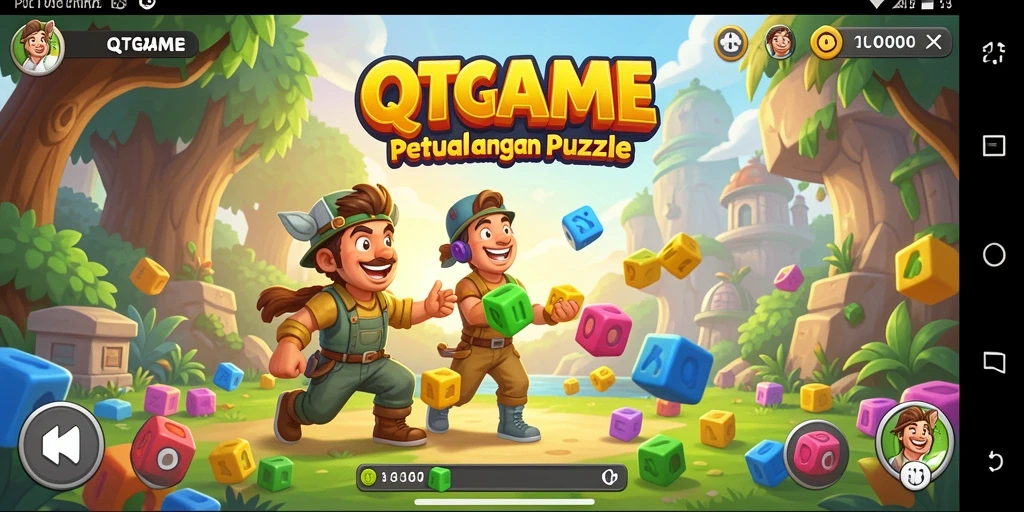 Tampilan gameplay seru dari QTGAME yang menantang otak.