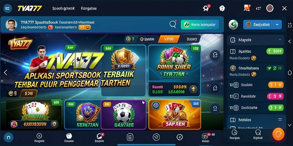 Tampilan gameplay aplikasi TYA777 yang interaktif dan menarik.