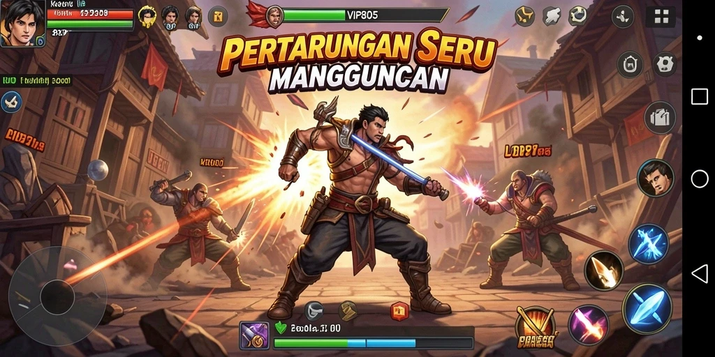 Tampilan seru pertarungan di VIP805 dengan karakter yang beragam.